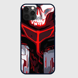 Чехол для iPhone 12 Pro Max Red stripes on a black and white background, цвет: 3D-черный