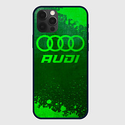 Чехол iPhone 12 Pro Max Audi - green gradient