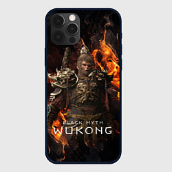 Чехол для iPhone 12 Pro Max Строгий король обезьян Black Myth Wukong, цвет: 3D-черный