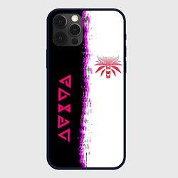 Чехол iPhone 12 Pro Max The Witcher logo краски