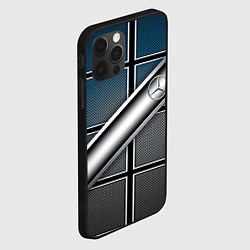 Чехол для iPhone 12 Pro Max Mercedes benz sport geometry, цвет: 3D-черный — фото 2