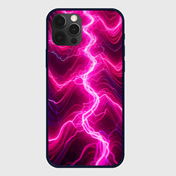 Чехол для iPhone 12 Pro Max Pink lightnings - ai art fantasy, цвет: 3D-черный