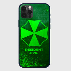 Чехол для iPhone 12 Pro Max Resident Evil - green gradient, цвет: 3D-черный