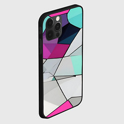 Чехол для iPhone 12 Pro Max Яркая геометрическая абстракция, цвет: 3D-черный — фото 2