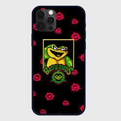 Чехол для iPhone 12 Pro Max Боевые жабы паттерн, цвет: 3D-черный