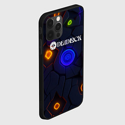 Чехол для iPhone 12 Pro Max Deadlock logo текстурные плиты, цвет: 3D-черный — фото 2