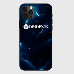 Чехол iPhone 12 Pro Max Deadlock logo синие молнии