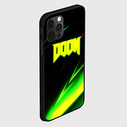 Чехол для iPhone 12 Pro Max Doom кислотные линии, цвет: 3D-черный — фото 2