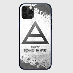 Чехол iPhone 12 Pro Max Thirty Seconds to Mars - white gradient