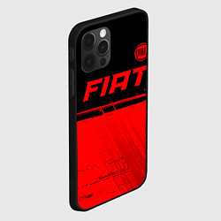 Чехол для iPhone 12 Pro Max Fiat - red gradient посередине, цвет: 3D-черный — фото 2