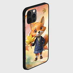 Чехол для iPhone 12 Pro Max Осенняя лисичка в школьной форме, цвет: 3D-черный — фото 2