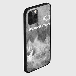 Чехол для iPhone 12 Pro Max SsangYong - grey gradient посередине, цвет: 3D-черный — фото 2
