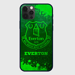 Чехол для iPhone 12 Pro Max Everton - green gradient, цвет: 3D-черный