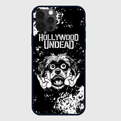 Чехол для iPhone 12 Pro Max Hollywood Undead рок пес, цвет: 3D-черный