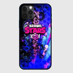 Чехол для iPhone 12 Pro Max Brawl stars neon abstraction, цвет: 3D-черный