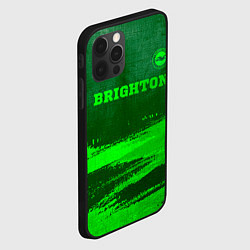 Чехол для iPhone 12 Pro Max Brighton - green gradient посередине, цвет: 3D-черный — фото 2