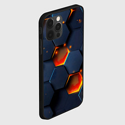 Чехол для iPhone 12 Pro Max Шестигранники с подсветкой, цвет: 3D-черный — фото 2