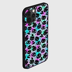 Чехол для iPhone 12 Pro Max Halloween - тыквы на неоновом фоне, цвет: 3D-черный — фото 2