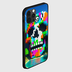 Чехол для iPhone 12 Pro Max Minecraft landscape with skull - ai art fantasy, цвет: 3D-черный — фото 2