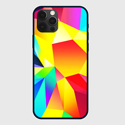 Чехол iPhone 12 Pro Max Цветная геометрия стекло
