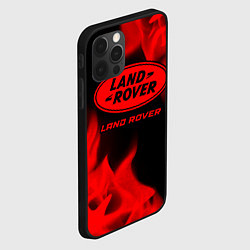 Чехол для iPhone 12 Pro Max Land Rover - red gradient, цвет: 3D-черный — фото 2