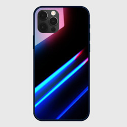 Чехол iPhone 12 Pro Max Неоновые линии текстура