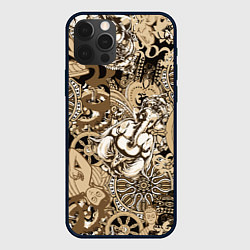 Чехол для iPhone 12 Pro Max Колесо сансары Будда и Ганеша, цвет: 3D-черный
