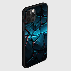 Чехол для iPhone 12 Pro Max Каменная стена текстура, цвет: 3D-черный — фото 2