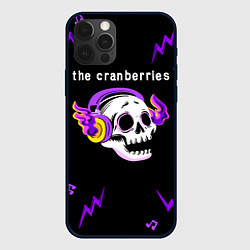 Чехол для iPhone 12 Pro Max The Cranberries неоновый череп, цвет: 3D-черный