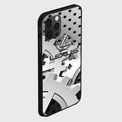 Чехол для iPhone 12 Pro Max Lexus carbon steel, цвет: 3D-черный — фото 2