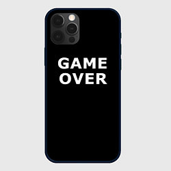 Чехол iPhone 12 Pro Max Game over white logo