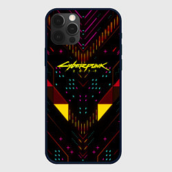 Чехол для iPhone 12 Pro Max Cyberpunk2077 geometry, цвет: 3D-черный