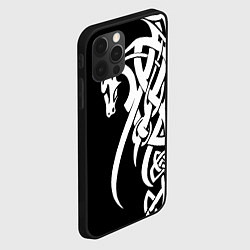 Чехол для iPhone 12 Pro Max Языческий кельтский орнамент тату, цвет: 3D-черный — фото 2