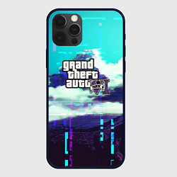 Чехол для iPhone 12 Pro Max GTA6 glitch pattern, цвет: 3D-черный