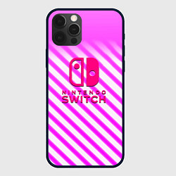 Чехол iPhone 12 Pro Max Nintendo pink line