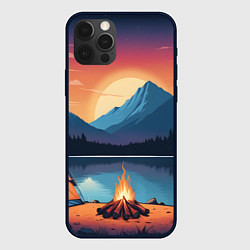 Чехол iPhone 12 Pro Max В лесу с палаткой