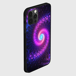 Чехол для iPhone 12 Pro Max Фрактальный неон, цвет: 3D-черный — фото 2