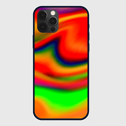 Чехол iPhone 12 Pro Max Неоновые разводы краски