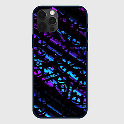 Чехол для iPhone 12 Pro Max Marshmello neon club, цвет: 3D-черный