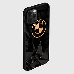 Чехол для iPhone 12 Pro Max BMW golden poly, цвет: 3D-черный — фото 2