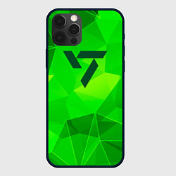 Чехол для iPhone 12 Pro Max Seventeen green poly, цвет: 3D-черный