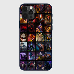 Чехол для iPhone 12 Pro Max Dota 2 - все персонажи, цвет: 3D-черный
