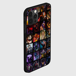 Чехол для iPhone 12 Pro Max Dota 2 - все персонажи, цвет: 3D-черный — фото 2