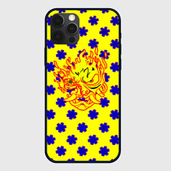 Чехол iPhone 12 Pro Max Samurai fire logo steel