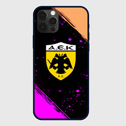 Чехол для iPhone 12 Pro Max AEK fc geometry splash, цвет: 3D-черный