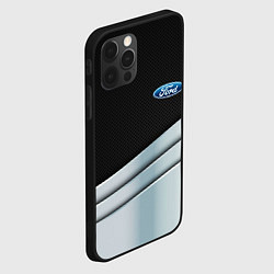 Чехол для iPhone 12 Pro Max FORD metal texture, цвет: 3D-черный — фото 2