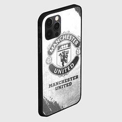 Чехол для iPhone 12 Pro Max Manchester United - white gradient, цвет: 3D-черный — фото 2