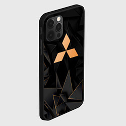 Чехол для iPhone 12 Pro Max Mitsubishi golden poly, цвет: 3D-черный — фото 2