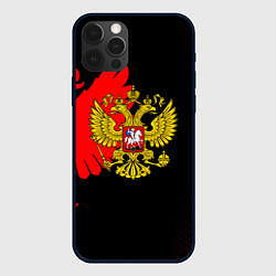 Чехол iPhone 12 Pro Max Герб РФ красный