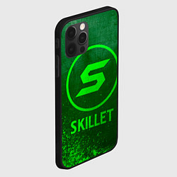 Чехол для iPhone 12 Pro Max Skillet - green gradient, цвет: 3D-черный — фото 2